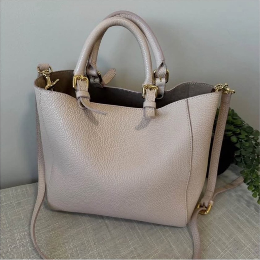 Mark & Graham Leather Tote in Light Blush